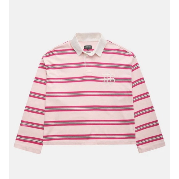 Dairy Boy The American Rugby Shirt Palm Beach Pink M/L Long Sleeve Embroidered - Picture 4 of 15